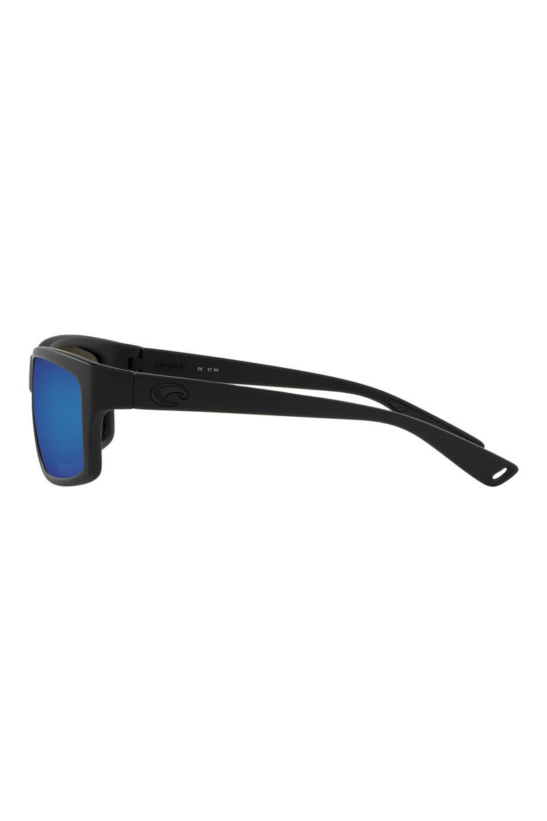 60mm Rectangle Sunglasses, Alternate, color, SOLID BLACK