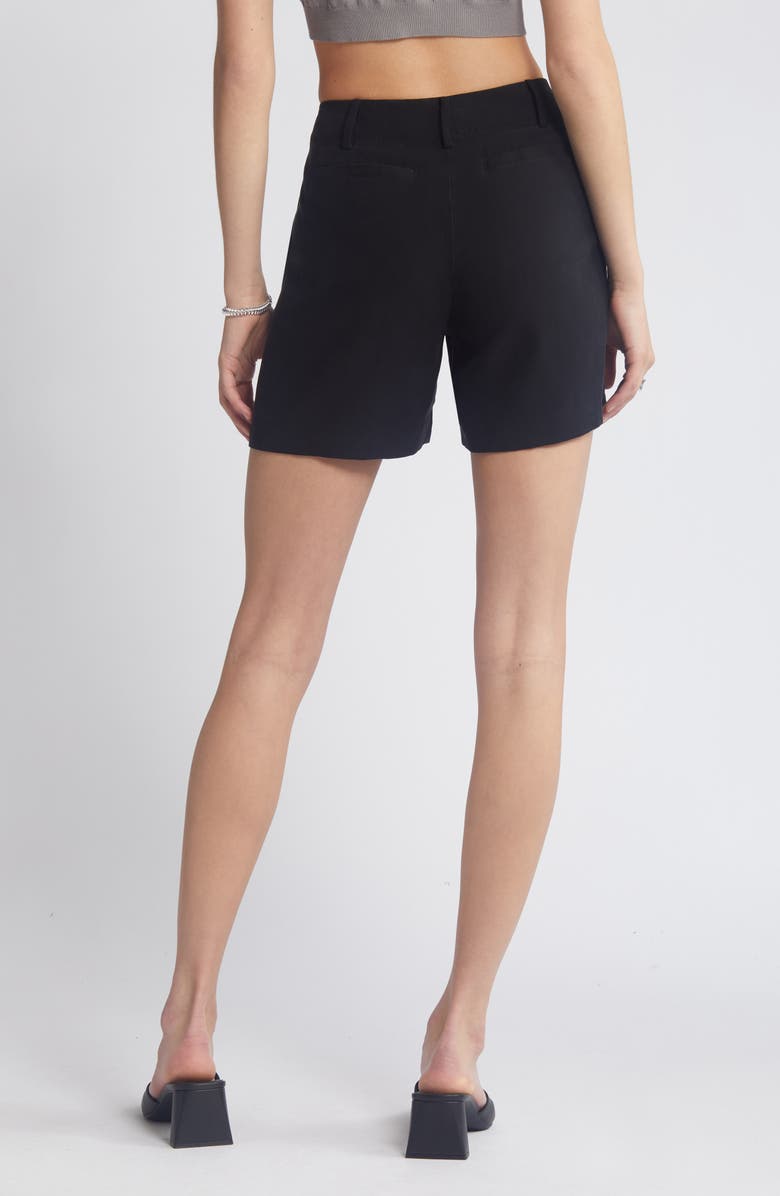 Open Edit Pleated High Waist Trouser Shorts, Alternate, color,