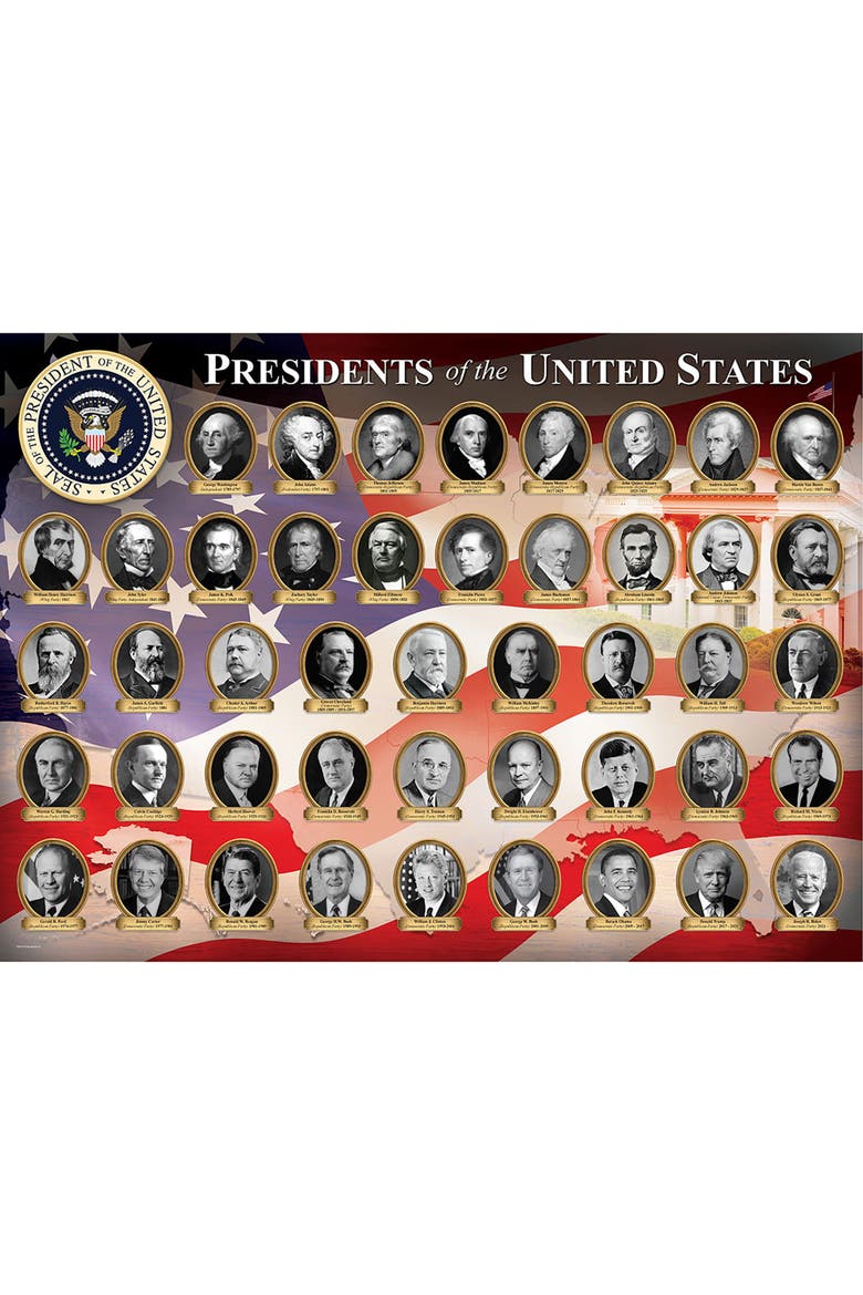 Presidents of the United States 1000 Piece Puzzle, Alternate, color, Multicolored