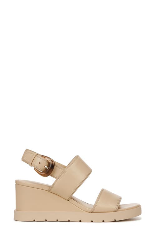 Vince Roma Slingback Platform Wedge Sandal In Macadamia