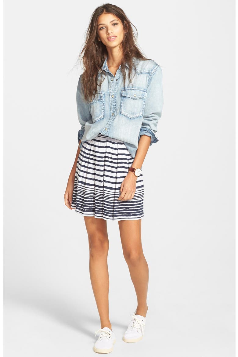 Treasure&Bond Relaxed Fit Denim Western Shirt, Alternate, color, NEP LIGHT VINTAGE