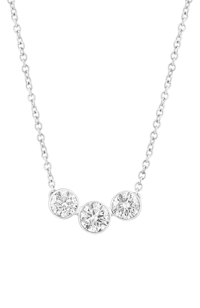 EFFY 14K White Gold Lab Grown Diamond Necklace, Alternate, color, White