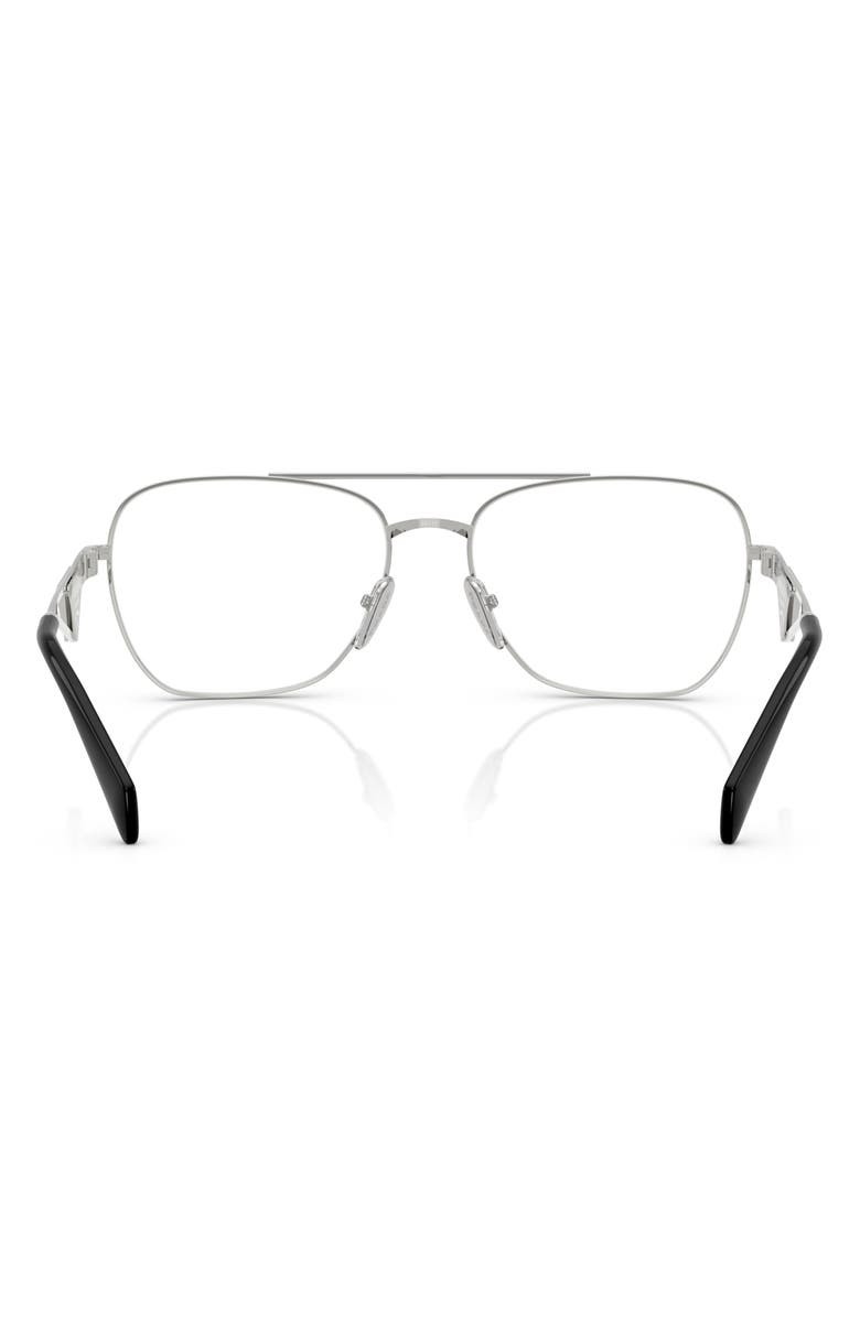 Prada 59mm Pilot Optical Glasses, Alternate, color, Silver