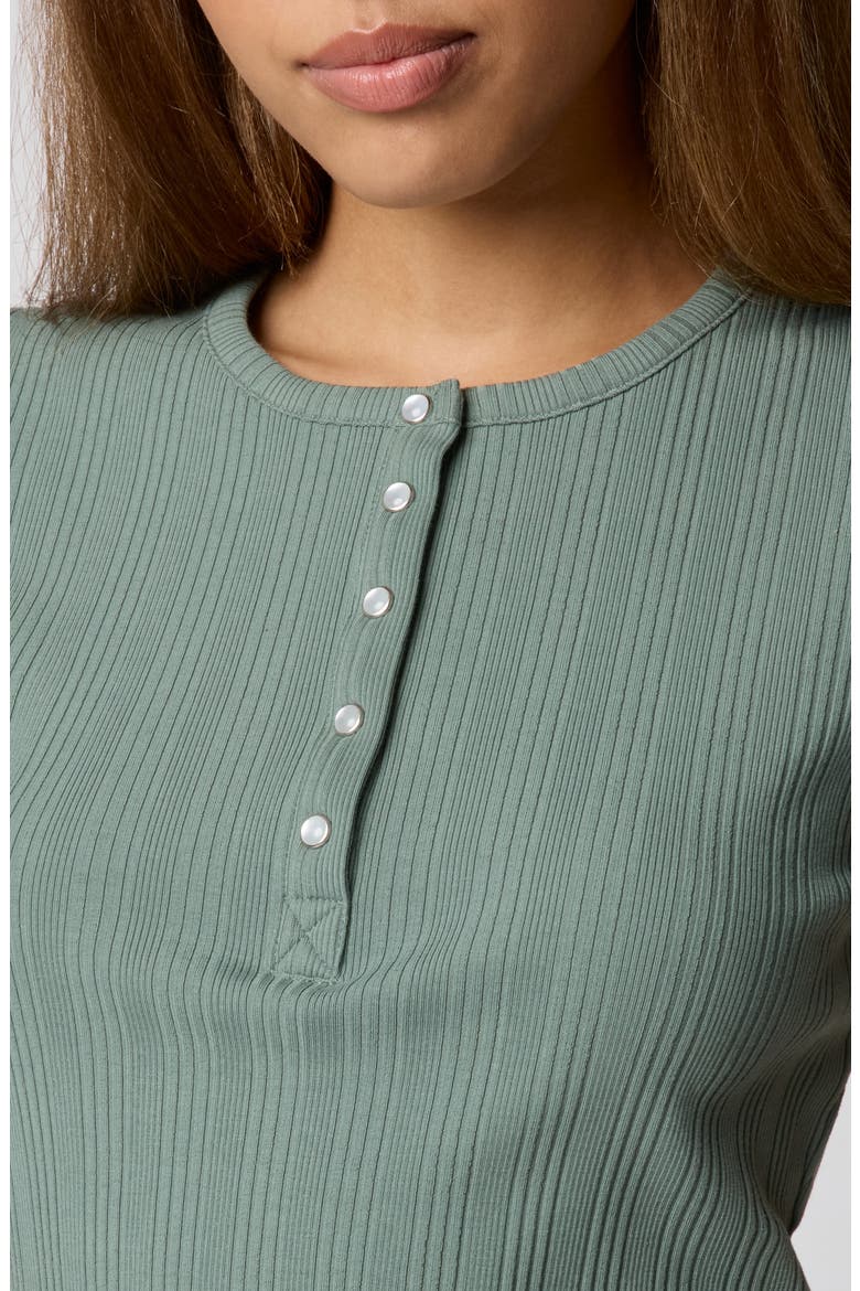 Ribbed Henley Short Sleeve T-Shirt, Alternate, color, LAUREL WREATH