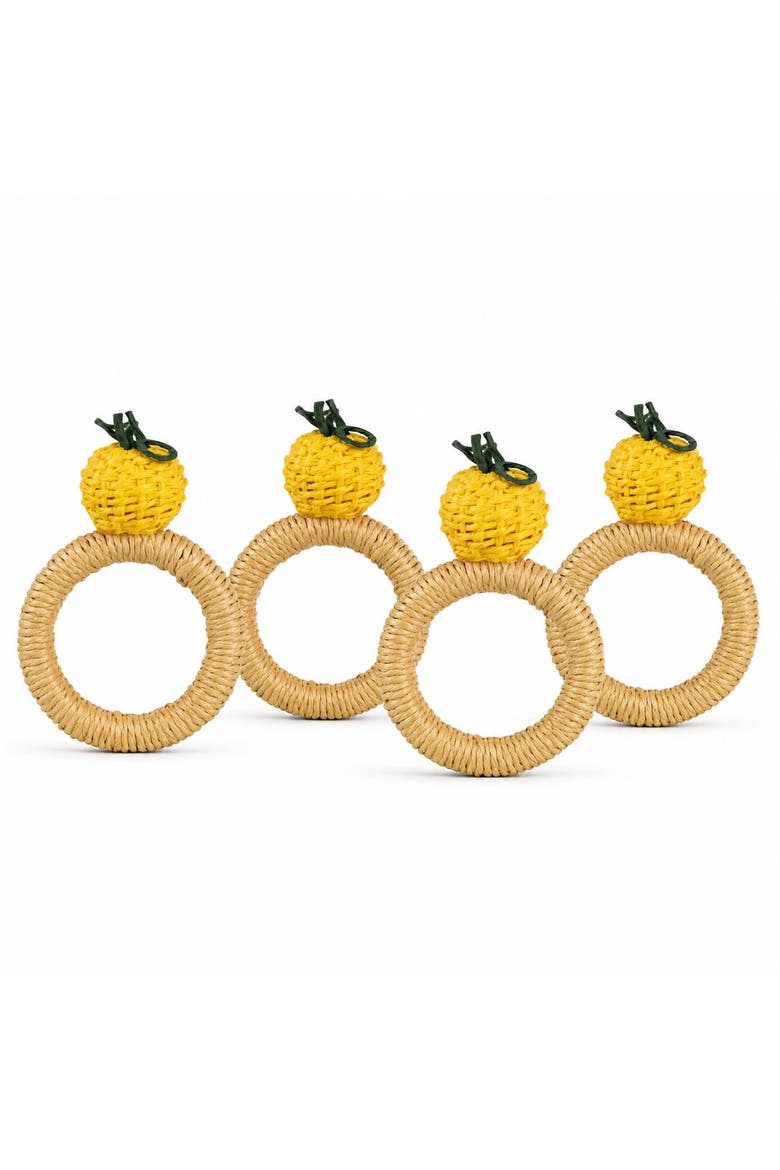 Lemon Napkin Ring - Set of 4, Main, color, Yellow