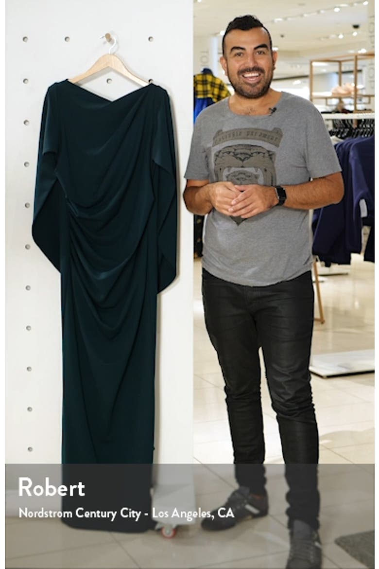 Drape Back Scuba Crepe Gown video