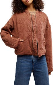 Free People Rose Front Zip Jacket