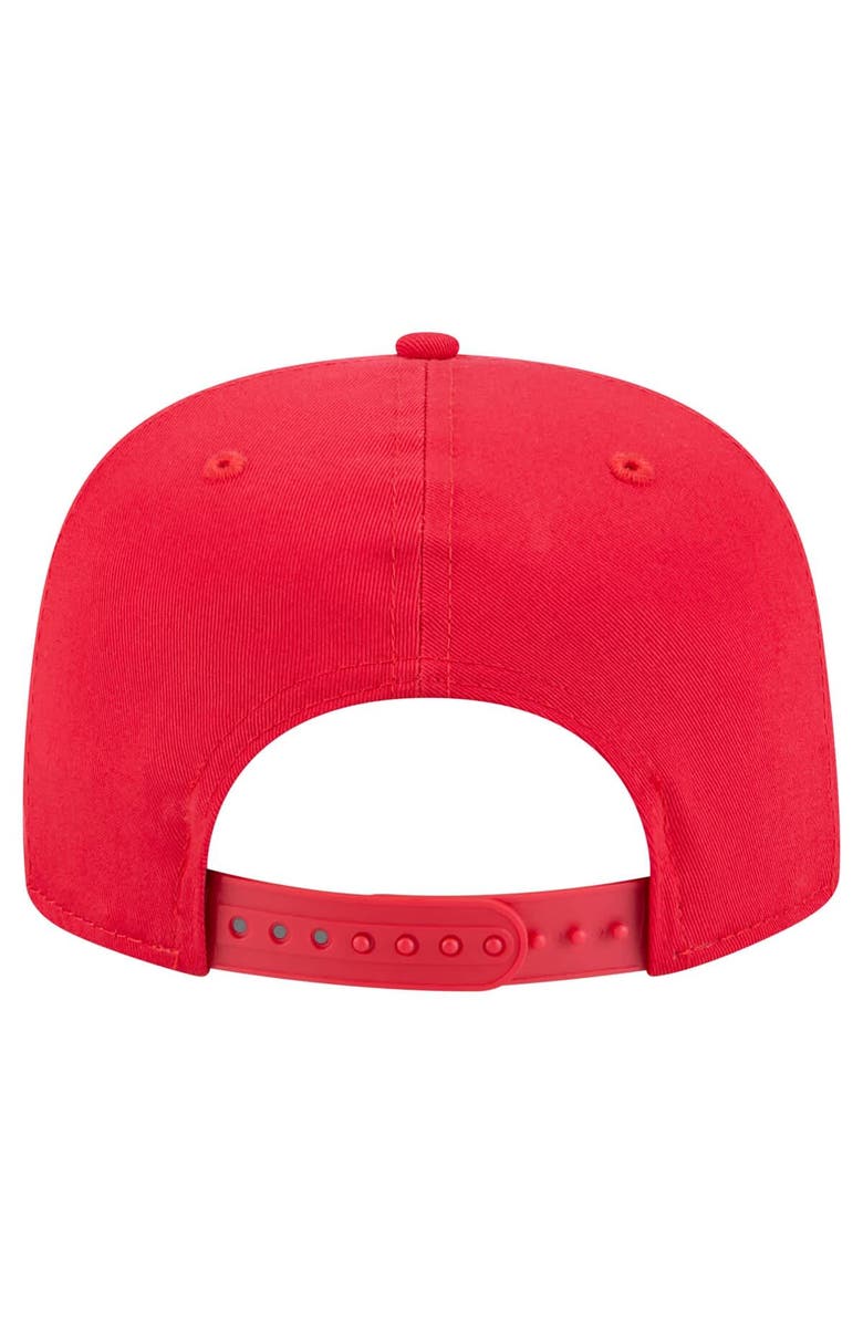 New Era Men's New Era Red Atlanta Hawks Team Text Golfer Snapback Hat, Alternate, color, Red