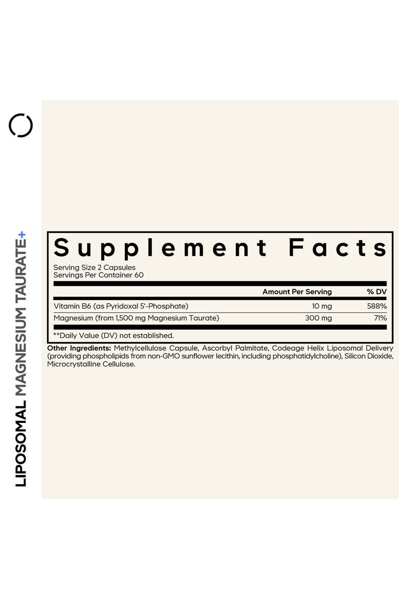 Liposomal Magnesium Taurate+ Mineral Supplement, Alternate, color, White