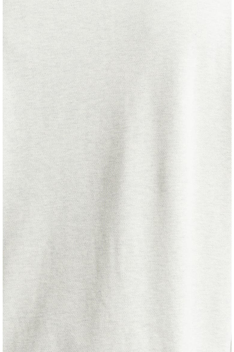Long Sleeve Cotton Piqué Polo, Alternate, color, LIGHT HEATHER