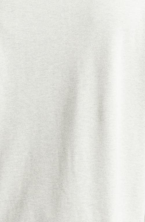 Noah Long Sleeve Cotton Piqué Polo In White