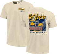 IMAGE ONE Men's Image One Natural West Virginia Mountaineers Comfort Colors Hand-Drawn Campus Stack T-Shirt