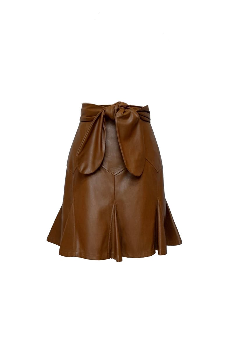 Sombrita Mini Skirt, Main, color, CARAMEL