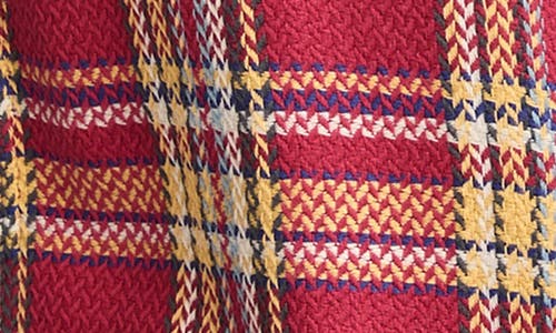 Lucky Brand Plaid Flannel Utility Shirt In Red