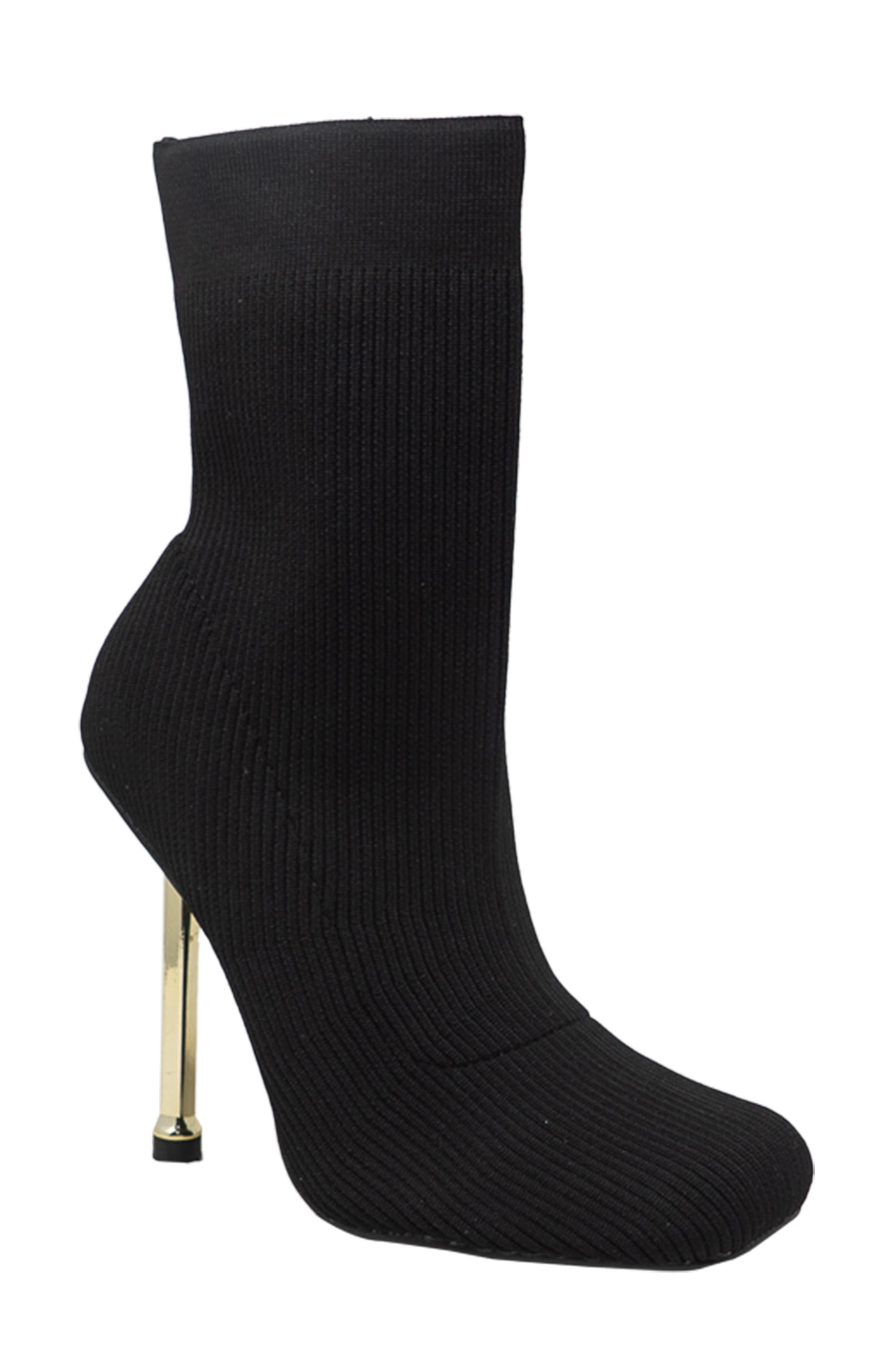 CHASE AND CHLOE Knit Stiletto Bootie, Main, color, 