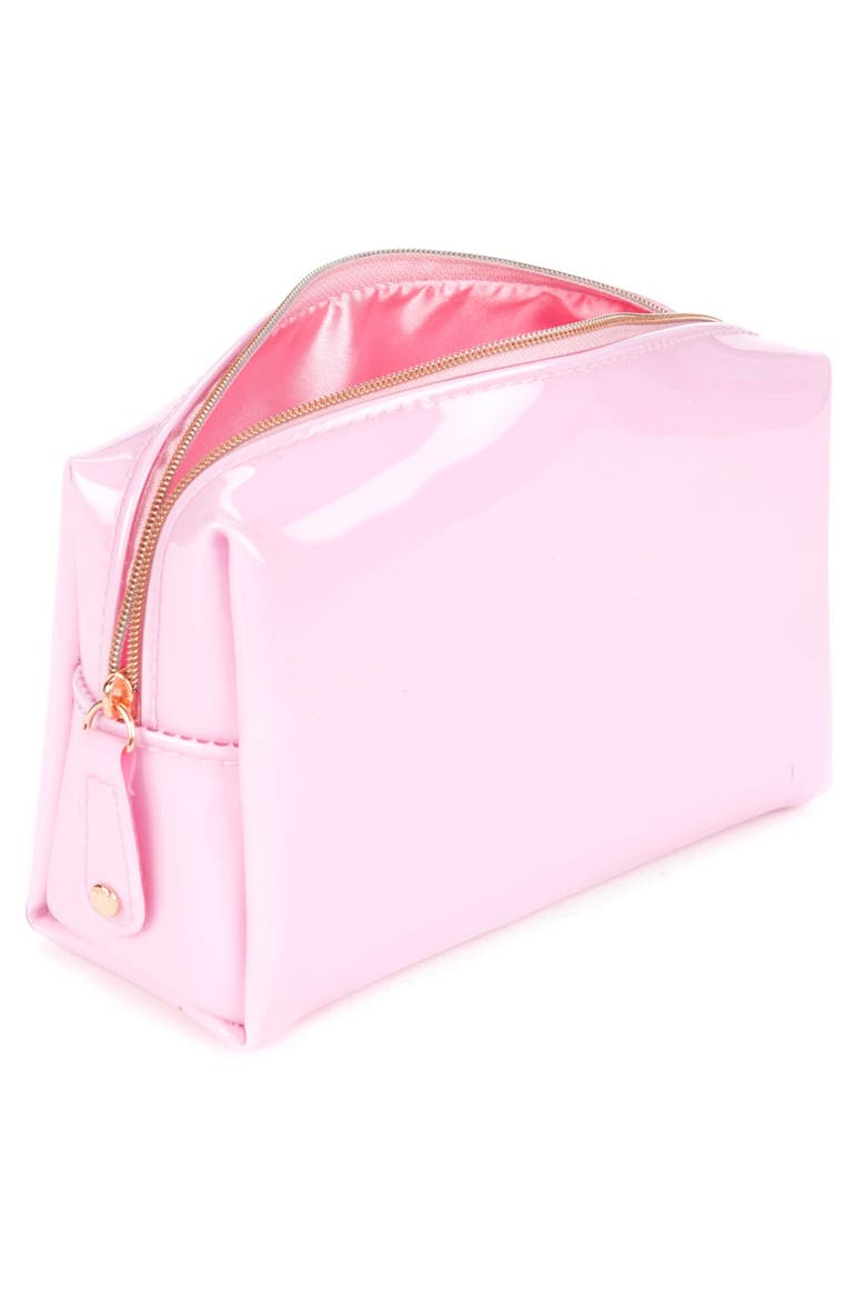'Small Bow' Cosmetics Case, Alternate, color, DUSKY PINK