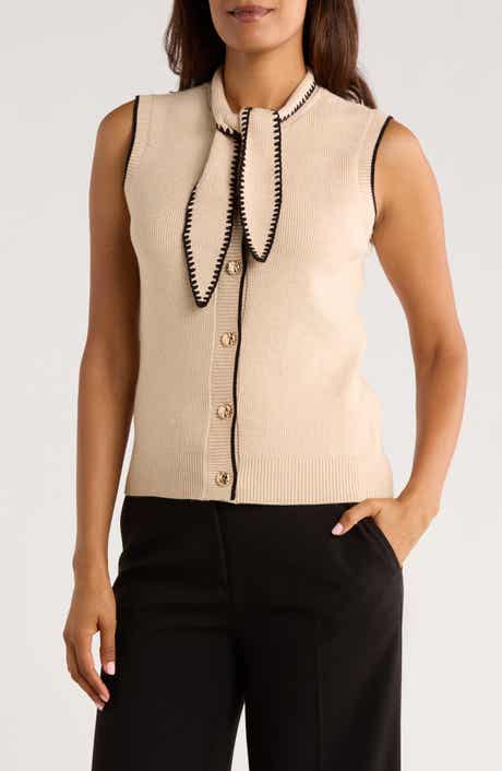 Love By Design Arielle Tie Front Sweater Tank