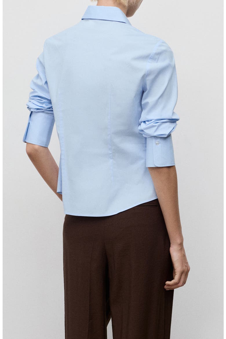Slim Fit Stretch Poplin Button-Up Shirt, Alternate, color, SKY BLUE