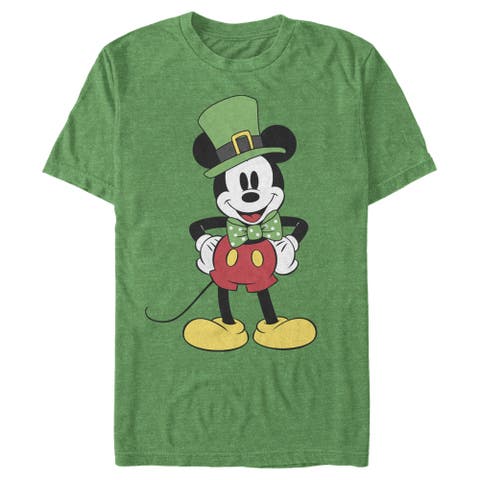 Men's Mickey & Friends Mickey Mouse St. Patrick's Day Lucky Cartoon  Graphic T-Shirt