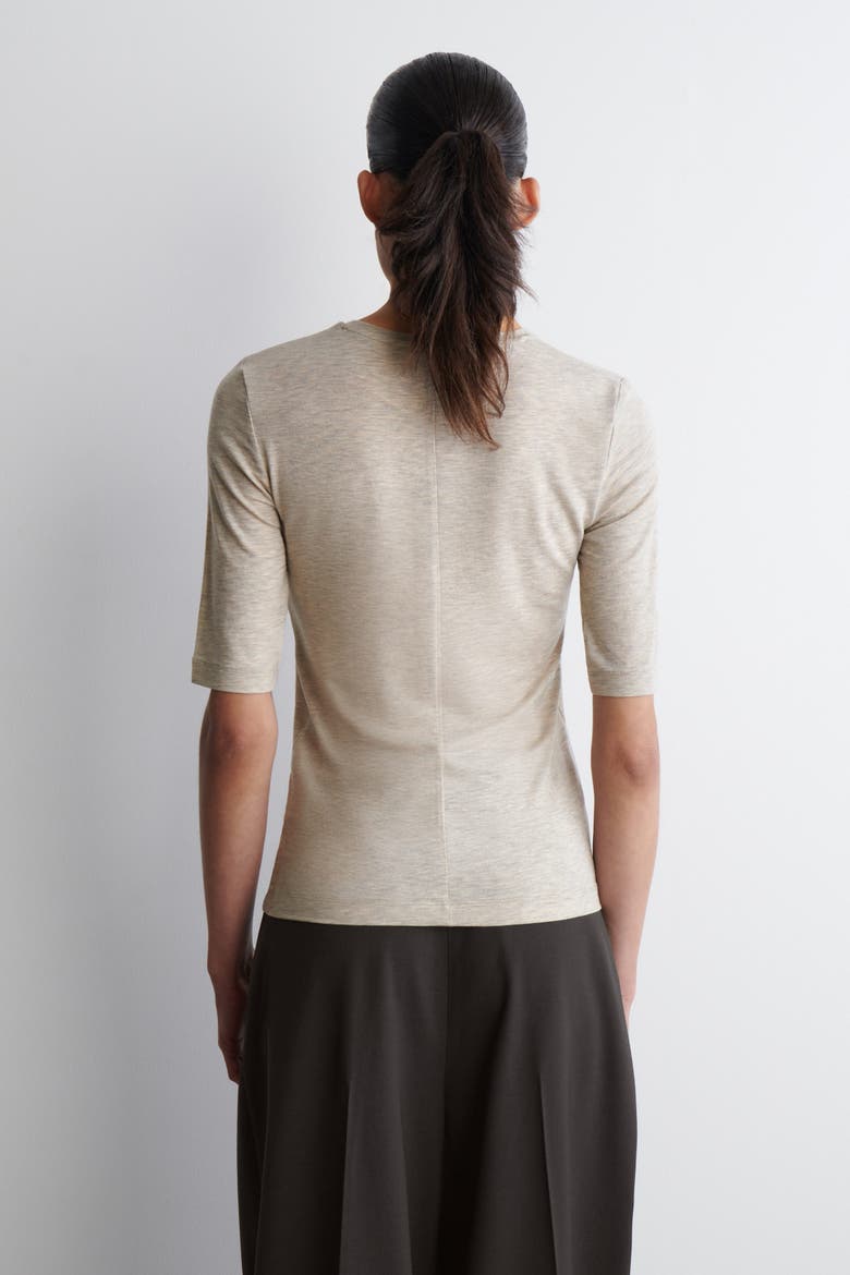 Slim Lightweight T-Shirt, Alternate, color, LIGHT-BEIGE MELANGE
