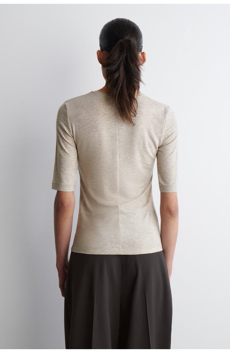 COS Slim Lightweight T-Shirt, Alternate, color, Light-Beige Melange