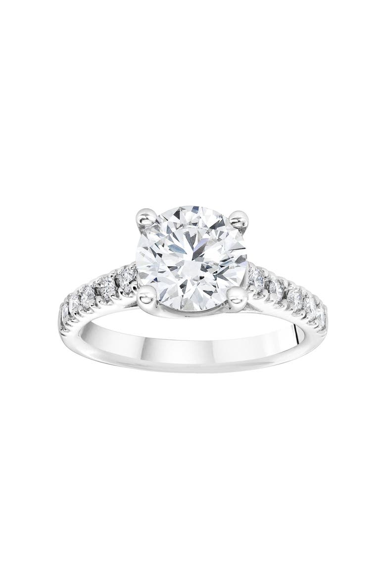 Certified 2 1/2Ct Diamond Cathedral Engagement Ring 14k Gold Lab Grown, Alternate, color, 14k White Gold
