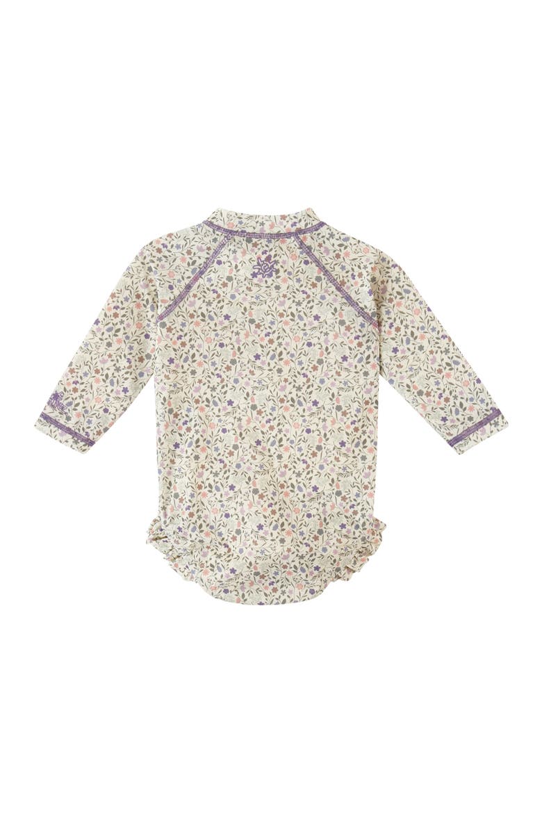Long Sleeve Ruffle Legged Swim Suit, Alternate, color, Sonora Meadows