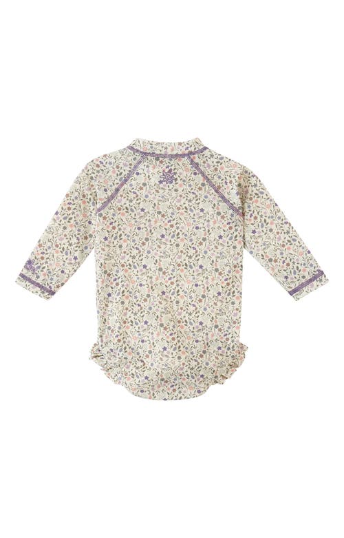Uv Skinz Long Sleeve Ruffle Legged Swim Suit In Gray