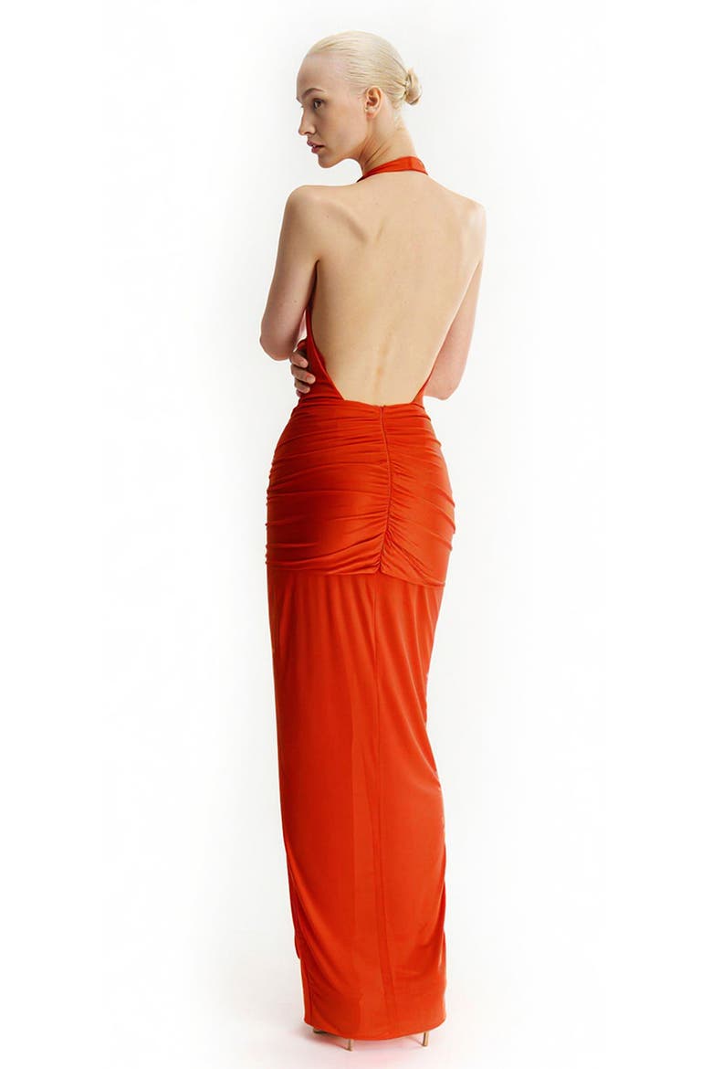 Inaya collar maxi dress, Alternate, color, Orange
