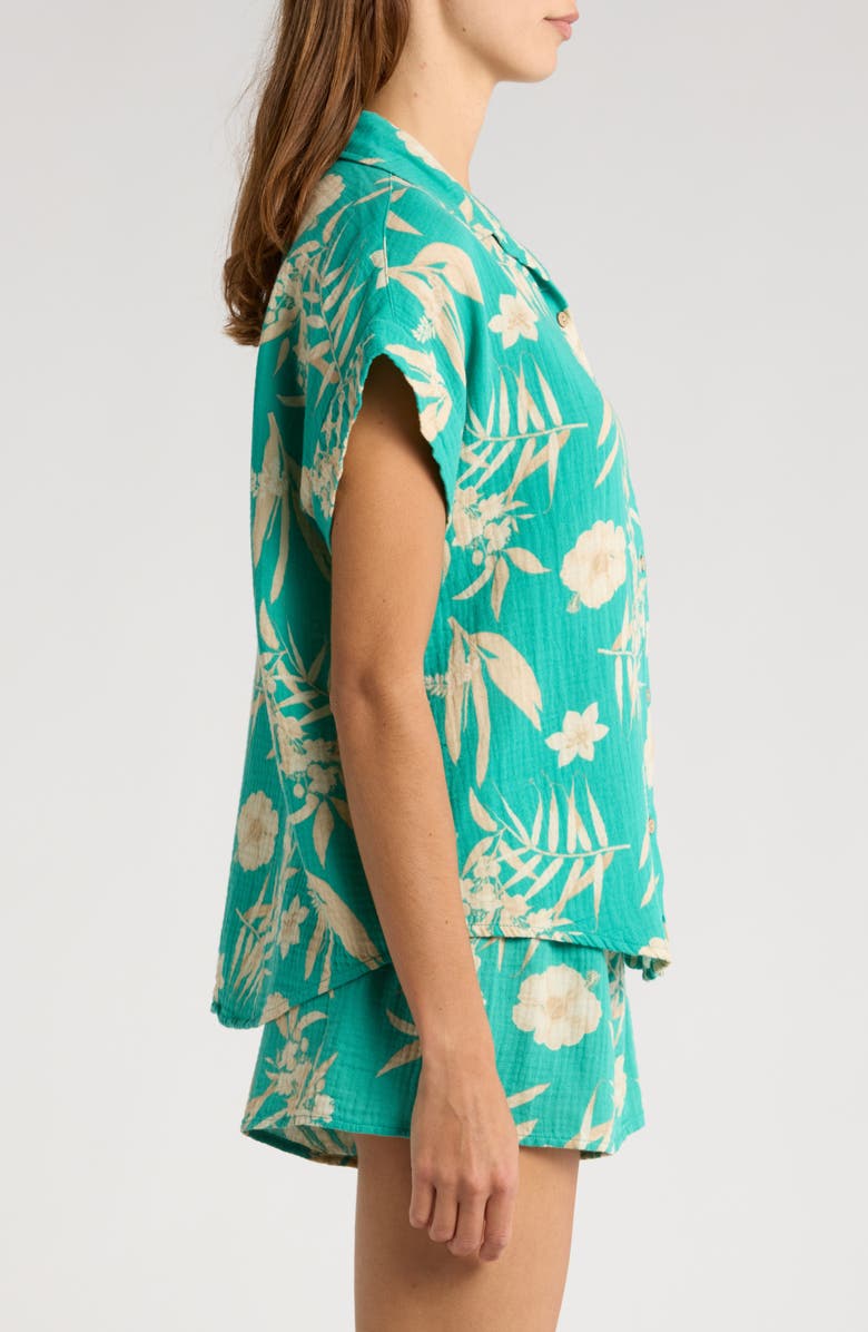 PJ Salvage Tahitian Tropics Cotton Gauze Short Pajamas, Alternate, color,