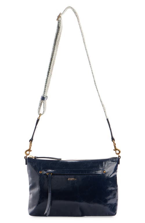 Isabel Marant Nessah Leather Crossbody Bag In Midnight
