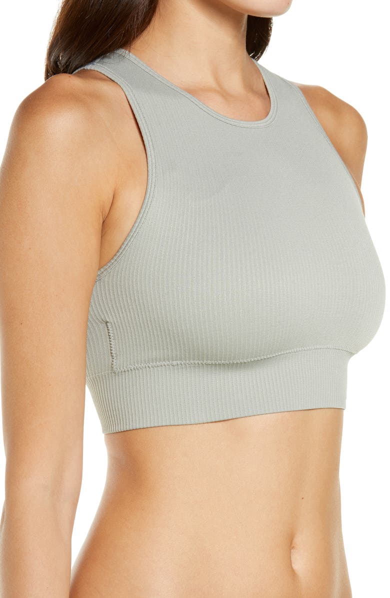 SKIMS Stretch Rib High Neck Bralette, Alternate, color,