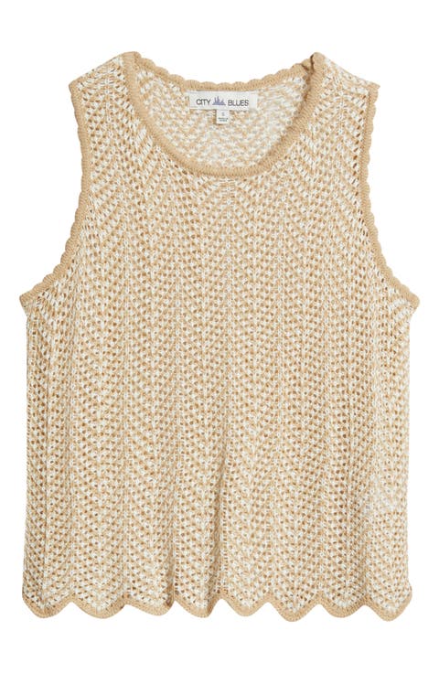 Open Stitch Sweater Tank