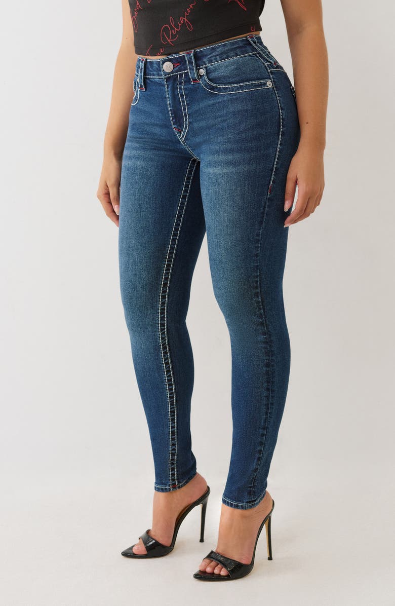 True Religion Jennie Big T Skinny Jeans, Alternate, color, Medium Rustic Barn Wash