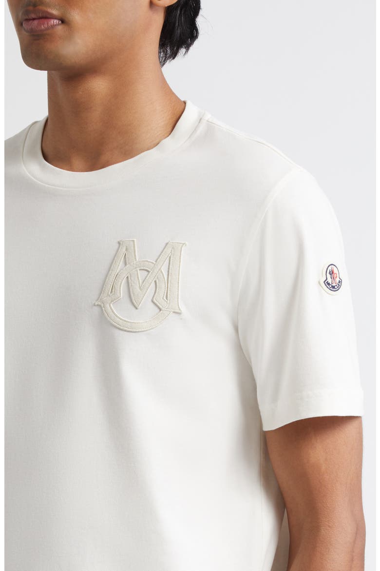 Monogram Logo Cotton T-Shirt, Alternate, color, BRIGHT WHITE