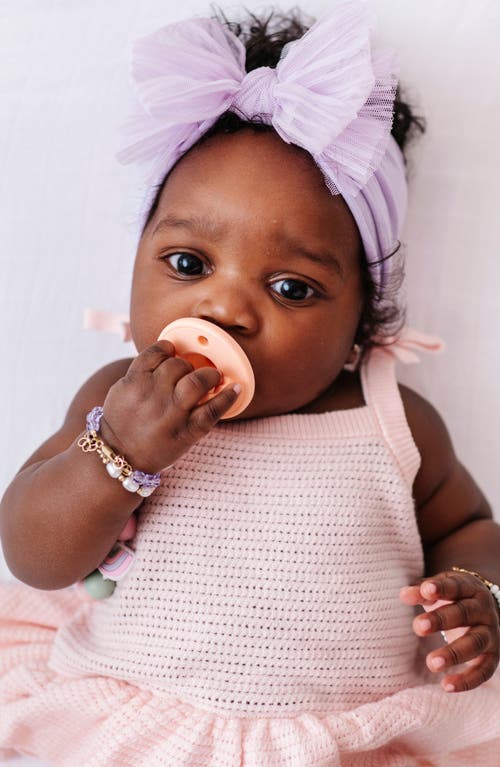 Baby Bling Tulle Fab Headband In Purple
