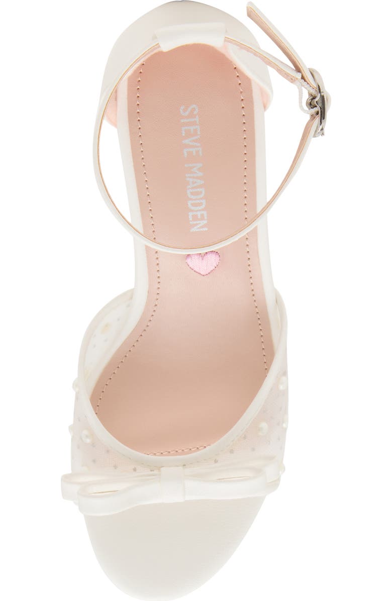 Steve Madden Kids' Jadia Ankle Strap Sandal, Alternate, color, White Mesh