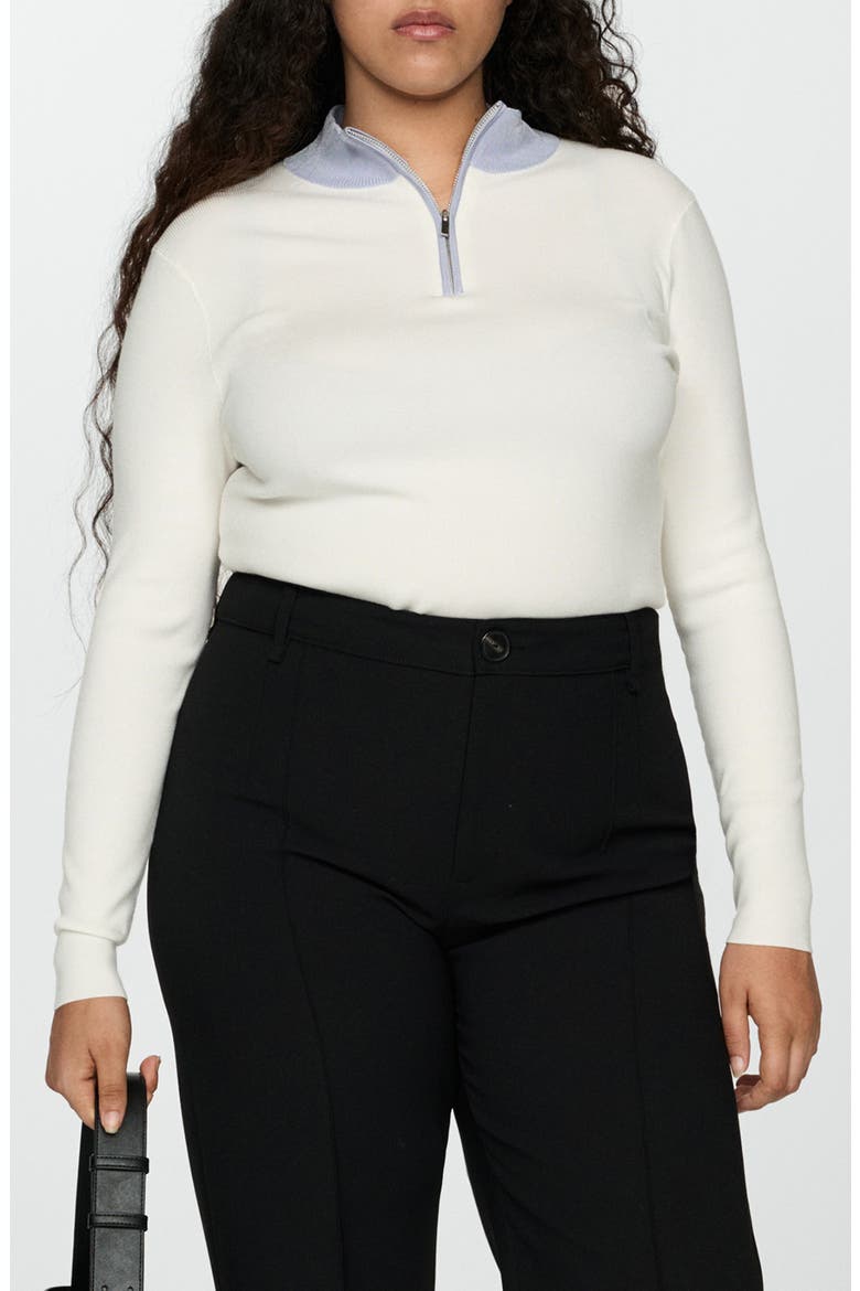 Quarter Zip Sweater, Main, color, ECRU