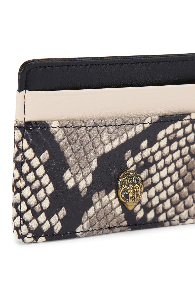 Kurt Geiger London Kensington Leather Card Holder, Alternate, color, Beige Multi