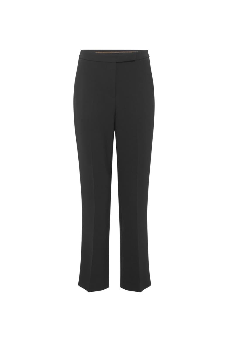 Cora Straight Suit Pants, Alternate, color, Black