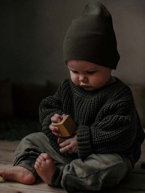 The Simple Folk The Knit Beanie In Olive