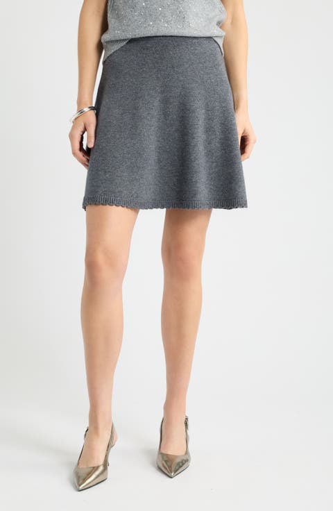 Wool Blend Miniskirt