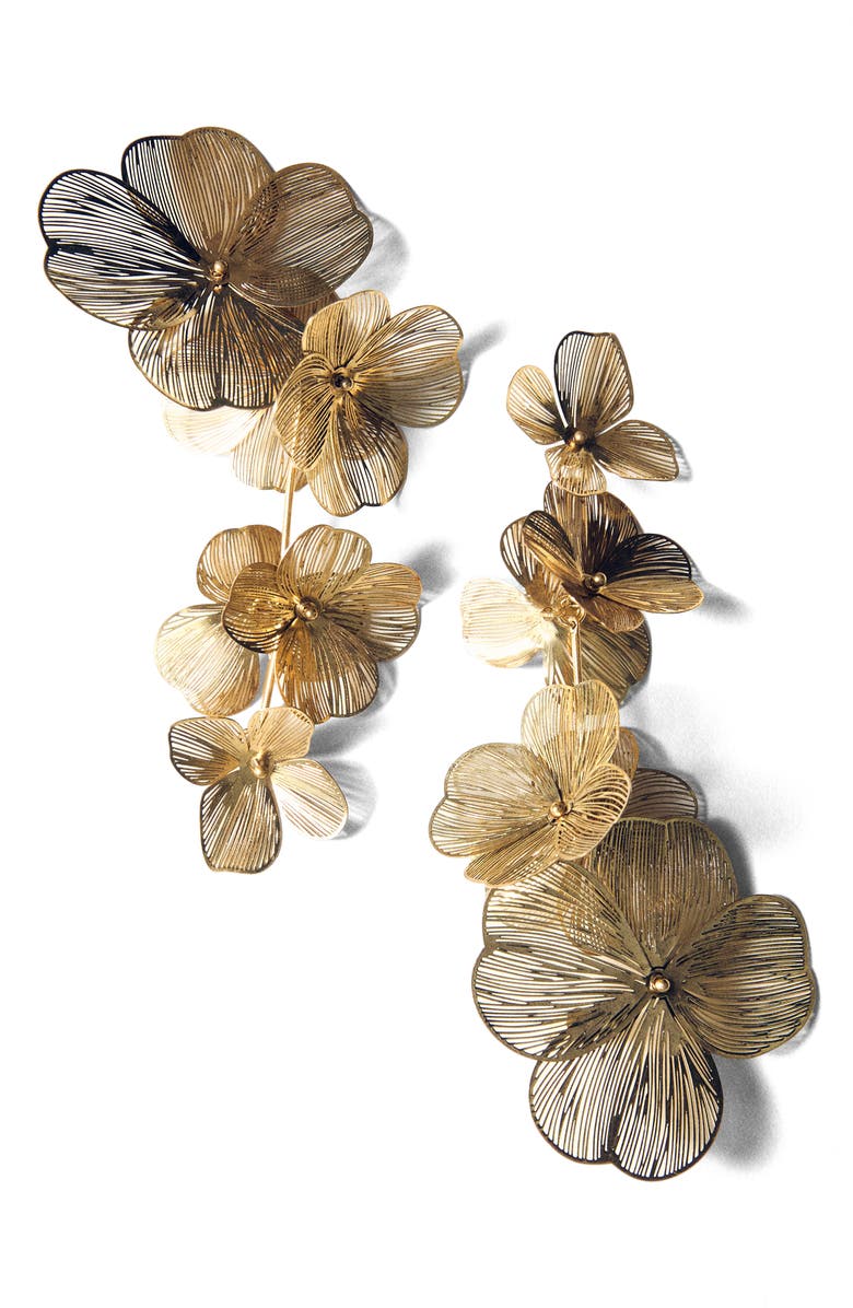 MANGO Hanging Floral Earrings, Alternate, color, 