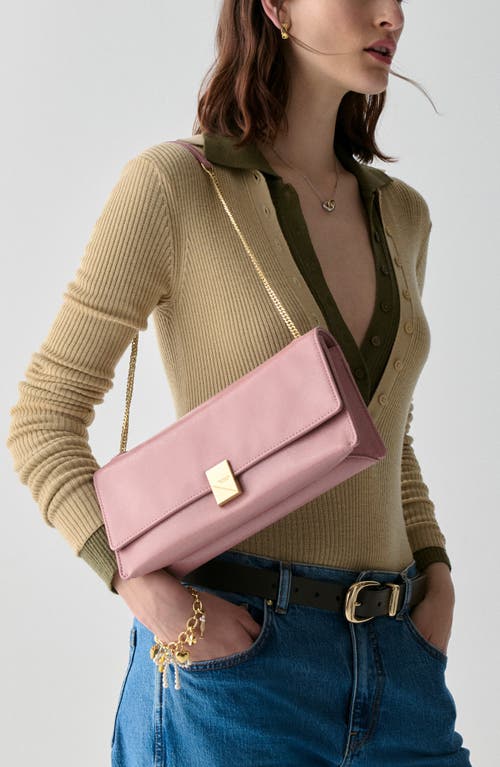 Kate Spade New York Deco Glazed Leather Convertible Chain Shoulder Bag In Pink