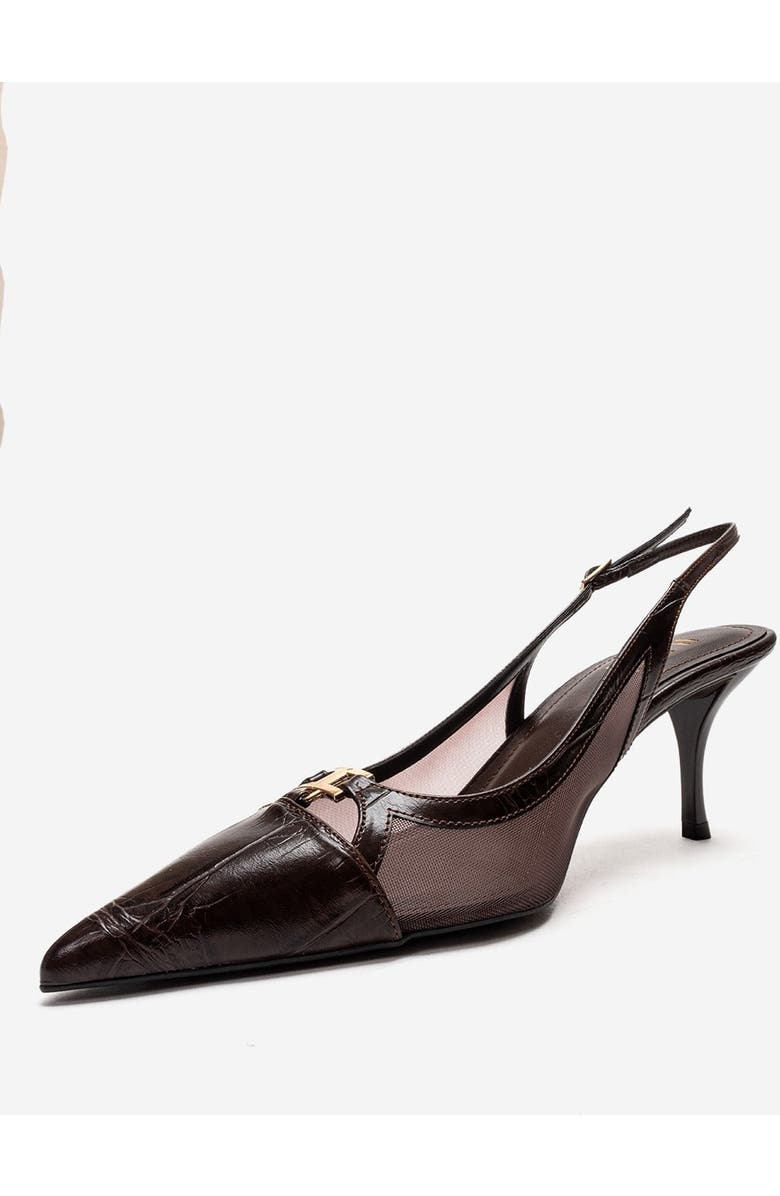 Prologue Shoes Orella Stiletto Mesh Pump, Alternate, color, Brown Print