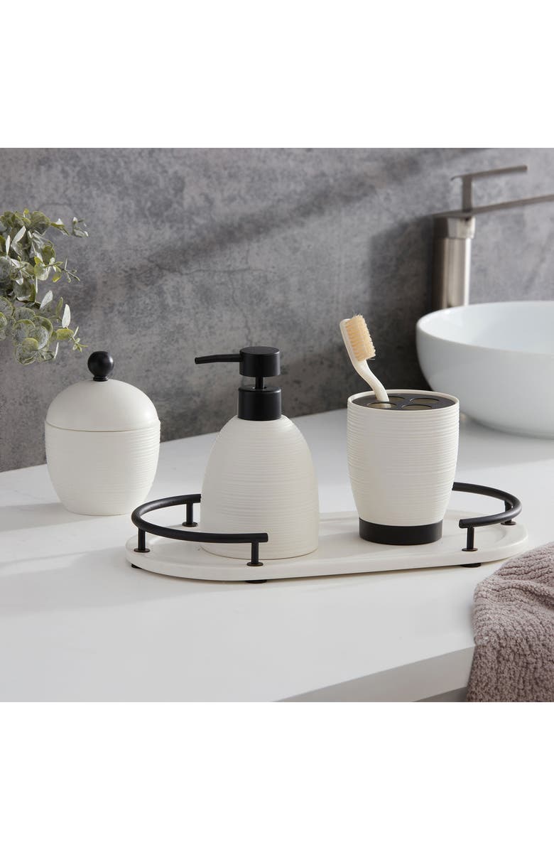 ROSELLI TRADING COMPANY Dubai 4-Piece Bathroom Accessory Set, Alternate, color, White