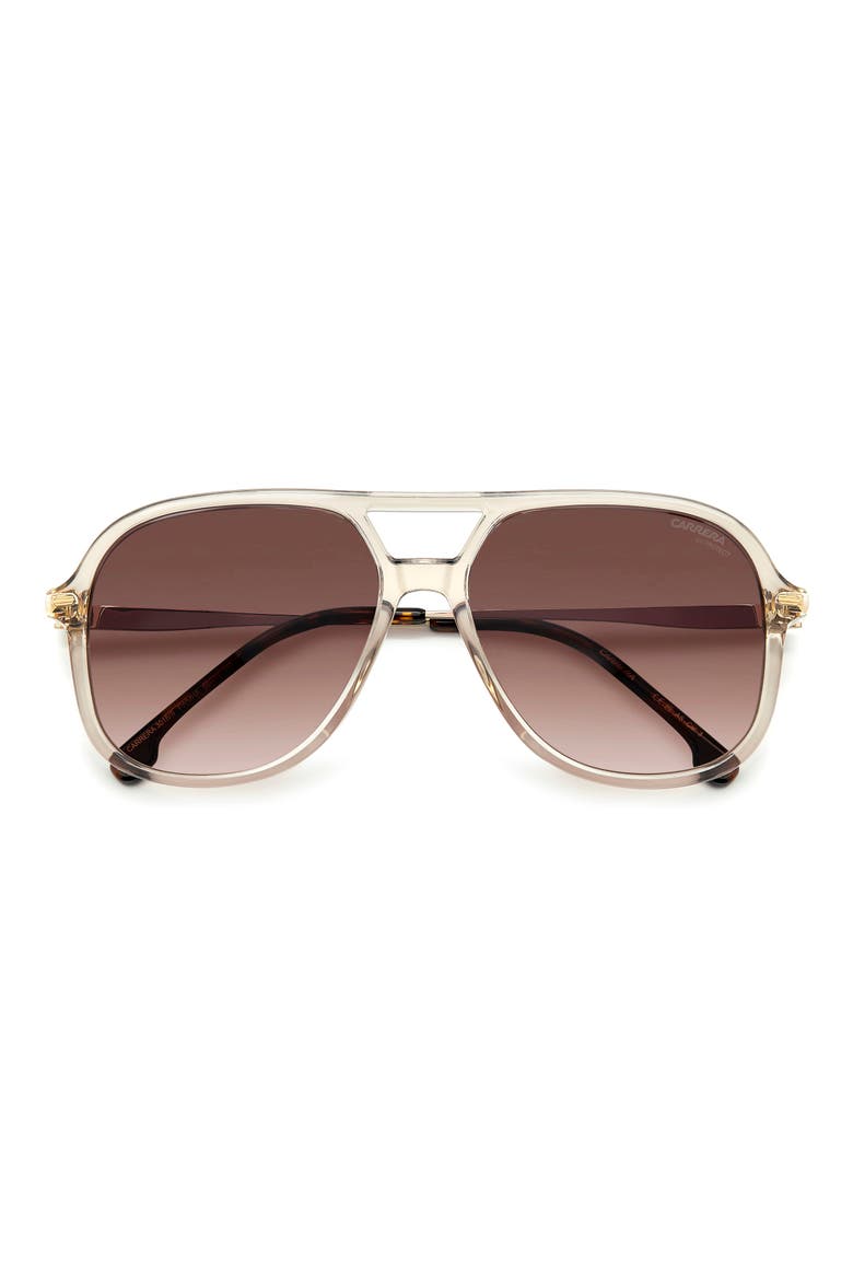 58mm Navigator Sunglasses, Alternate, color, NUDE/ BROWN GRADIENT