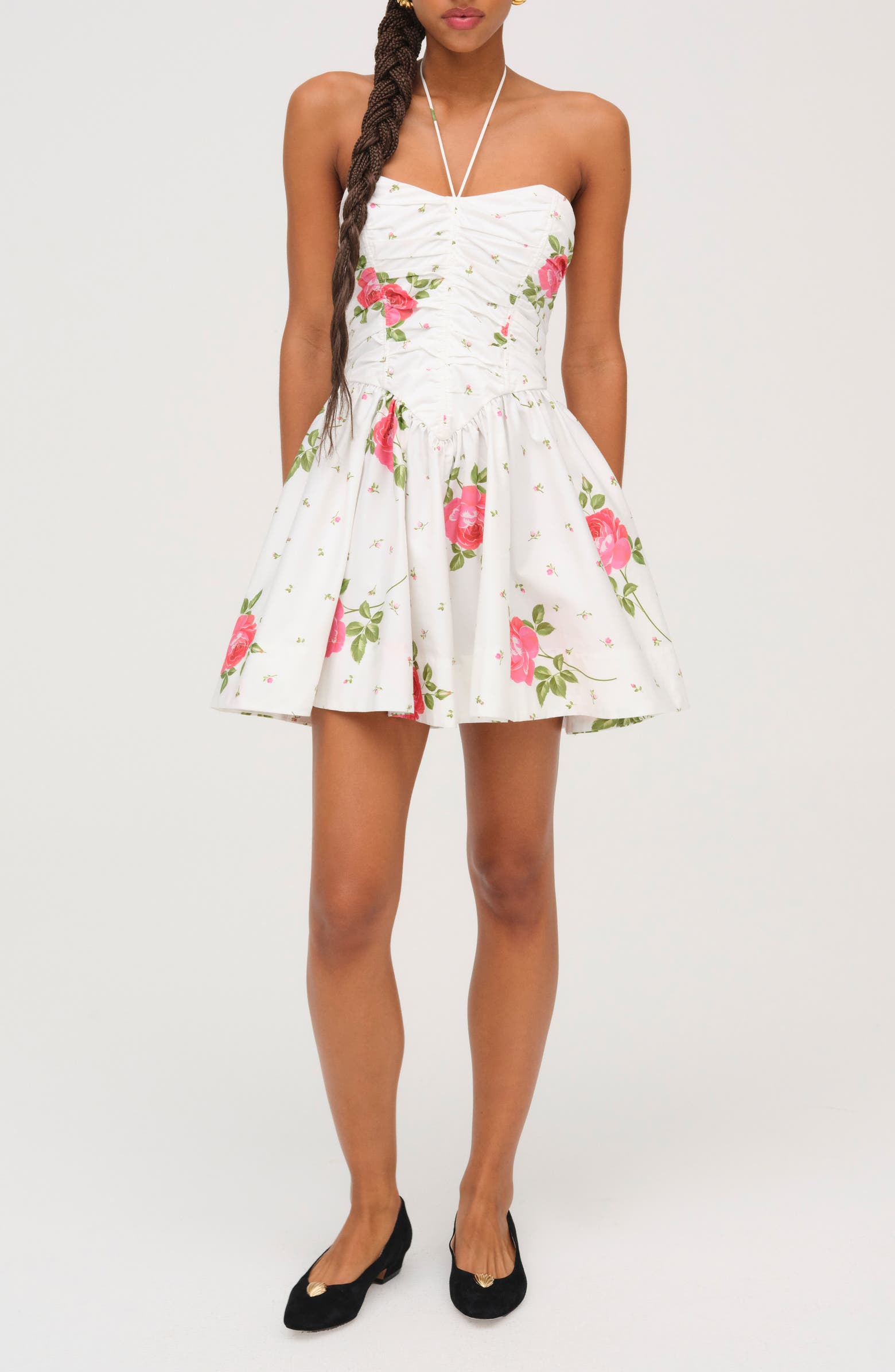 For Love & Lemons Rosebud Corset Halter Minidress | Nordstromrack