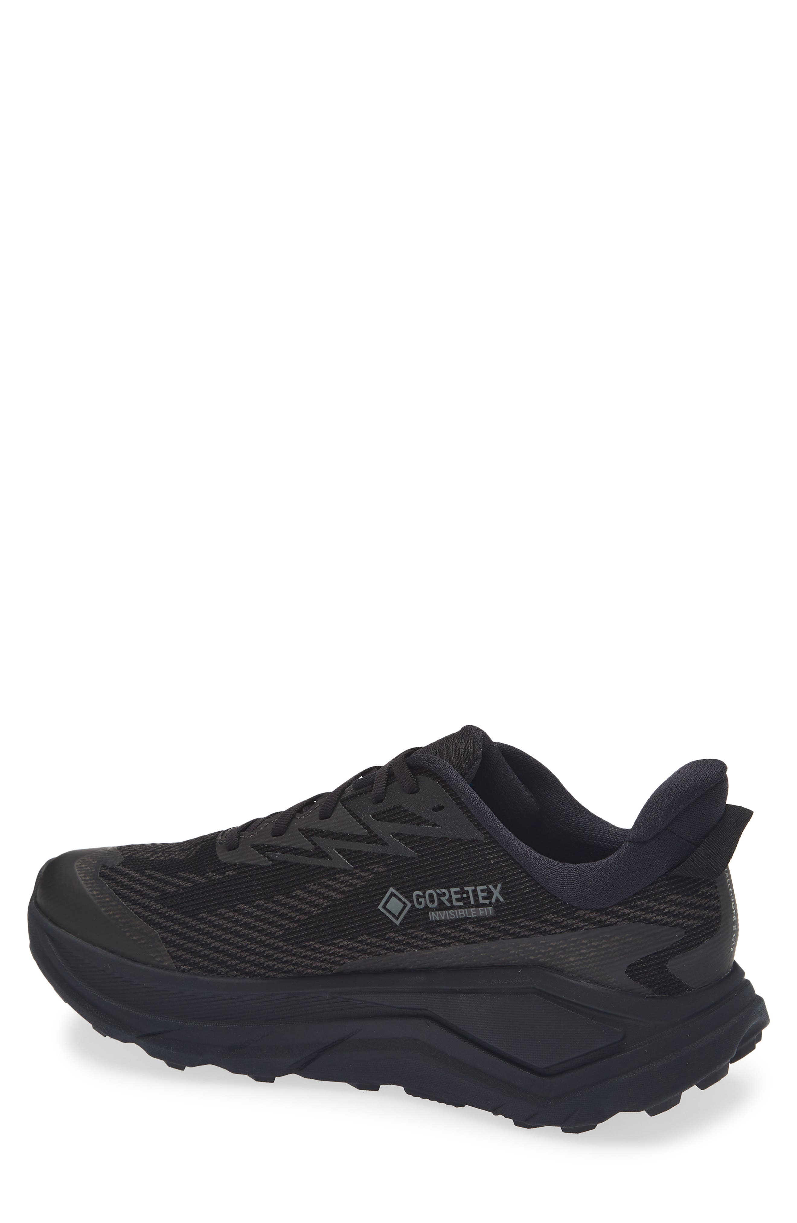 HOKA Challenger 8 GTX Gore-Tex<sup>®</sup> Waterproof Trail Running Shoe, Alternate, color, Black / Carbon Black