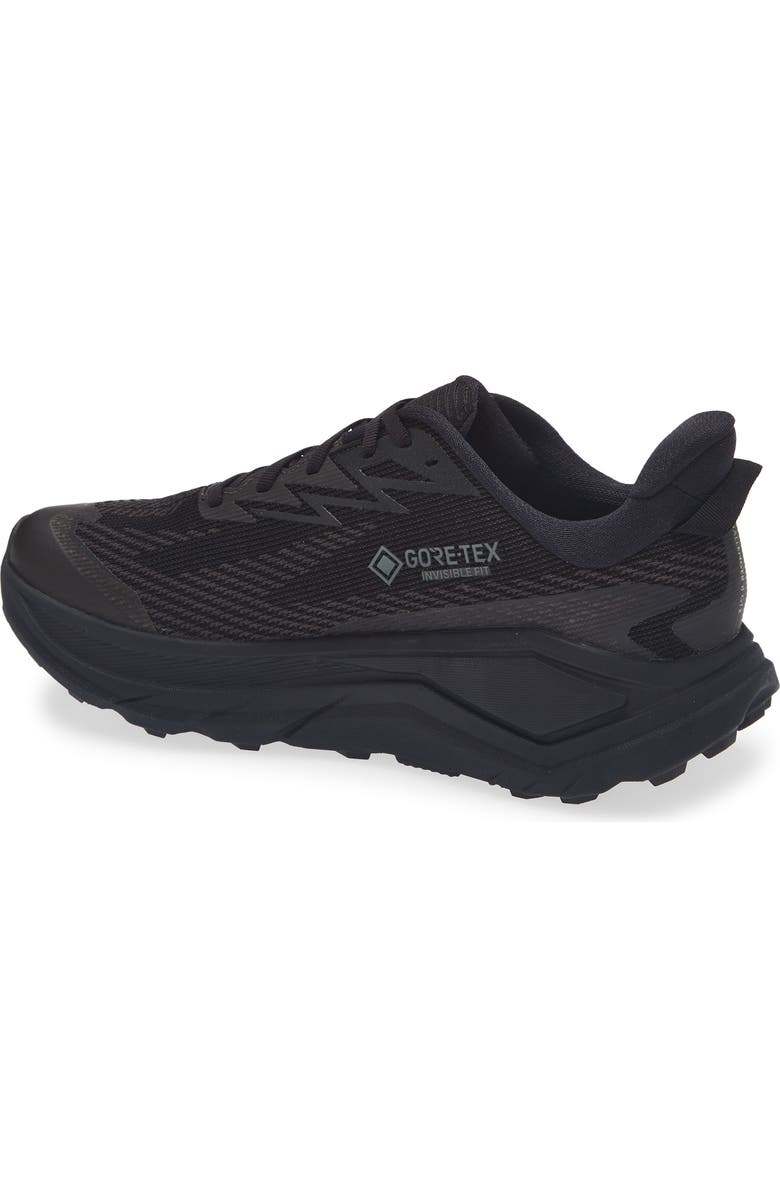 HOKA Challenger 8 GTX Gore-Tex<sup>®</sup> Waterproof Trail Running Shoe, Alternate, color, Black / Carbon Black